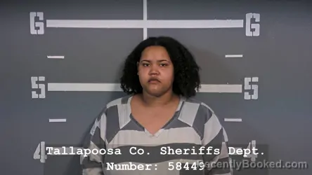 Mugshot of KARA ELIZABETH FRANKLIN booked in Tallapoosa County, Alabama on June 13, 2026