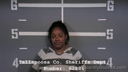 Mugshot of MYESHIA LENE DAVIS booked in Tallapoosa County, Alabama on March 8, 2026