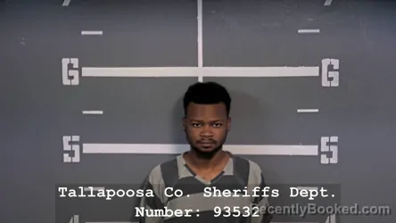 Mugshot of Dejavious Terrion Silmon booked in Tallapoosa County, Alabama on August 25, 2026