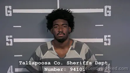 Mugshot of Jaykwon Maurice Jones booked in Tallapoosa County, Alabama on August 11, 2026