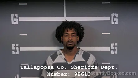 Mugshot of Peyton Dejuan Young booked in Tallapoosa County, Alabama on October 10, 2026