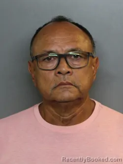 Mugshot of Sergio Alejandro Espinoza booked in Charlotte County, Florida on August 6, 2026