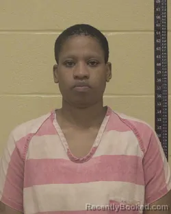 Mugshot of Damaniqe Monet Thompson booked in Bossier County, Louisiana on October 10, 2026
