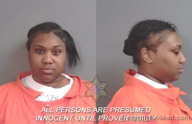 Mugshot of Sharayna Brenae Satcher booked in Caddo County, Louisiana on March 7, 2026