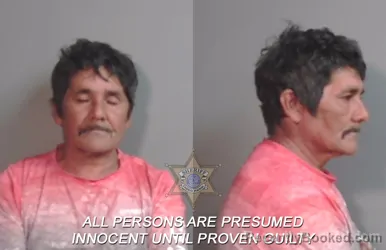 Mugshot of German Saucedo Alvarado booked in Caddo County, Louisiana on March 13, 2026