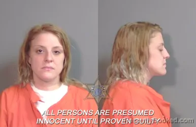 Mugshot of Emily Mae Percival booked in Caddo County, Louisiana on March 14, 2026