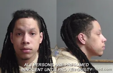 Mugshot of Christian Devante Efferson booked in Caddo County, Louisiana on March 20, 2026