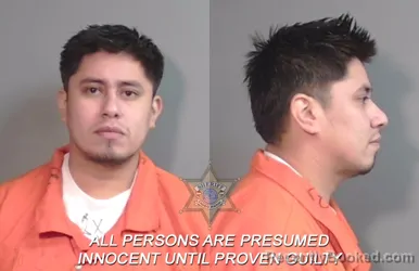 Mugshot of Luis Manuel Mendoza booked in Caddo County, Louisiana on March 26, 2026