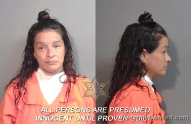 Mugshot of Pricilla Renee Reyes booked in Caddo County, Louisiana on March 27, 2026