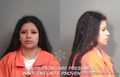 Mugshot of Hillary Vanegas-natareno booked in Caddo County, Louisiana on March 28, 2026