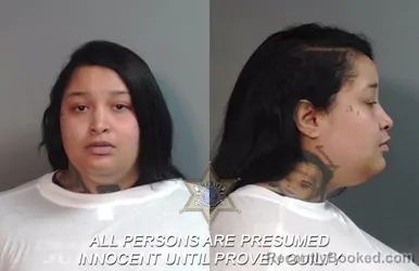 Mugshot of Ambree Jaelyn Hamm booked in Caddo County, Louisiana on April 2, 2026