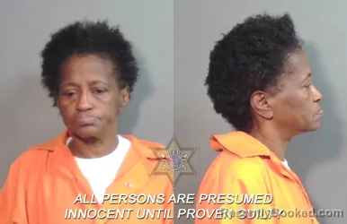 Mugshot of Mae Frances Jones booked in Caddo County, Louisiana on April 2, 2026