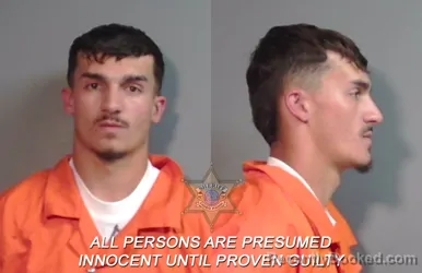 Mugshot of Austin Brian Giddens booked in Caddo County, Louisiana on April 3, 2026