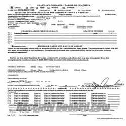 Booking photo from Ouachita Parrish, Louisiana