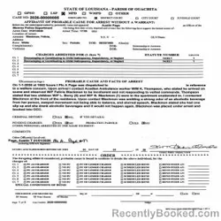 Booking photo from Ouachita Parrish, Louisiana