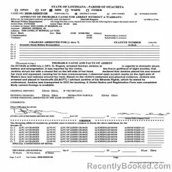 Booking photo from Ouachita Parrish, Louisiana