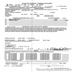 Booking photo from Ouachita Parrish, Louisiana