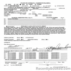 Mugshot of DEJA QUINIECE TIPPIT booked in Ouachita County, Louisiana on April 4, 2026