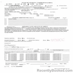 Mugshot of David Ross Gurule booked in Ouachita County, Louisiana on April 4, 2026