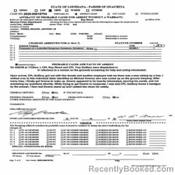 Mugshot of MICHAEL ANTHONY DOWNS booked in Ouachita County, Louisiana on April 22, 2026