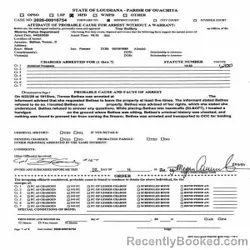 Mugshot of TIONNA BETHEA booked in Ouachita County, Louisiana on April 22, 2026