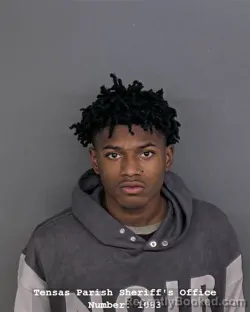 Mugshot of DE'MARION MARQUEZ TEZENO booked in Tensas County, Louisiana on April 9, 2026