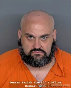 Mugshot of BRENT EDWARD LEBLANC booked in Tensas County, Louisiana on April 9, 2026