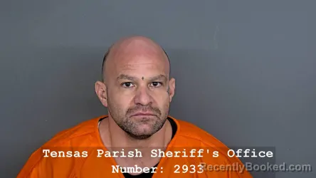 Mugshot of Andrew Daigle booked in Tensas County, Louisiana on August 18, 2026