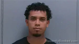 Mugshot of Reiber Mendoza booked in Darlington County, South Carolina on August 9, 2026