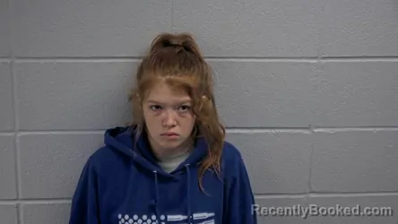 Mugshot of Montana K Adcock booked in Cleburne County, Arkansas on October 6, 2026