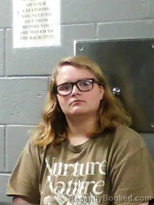 Mugshot of Abbie Chaelyn Tate booked in Franklin County, Arkansas on August 7, 2026