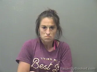 Mugshot of Ashley Renee Bellamy booked in Garland County, Arkansas on July 26, 2026