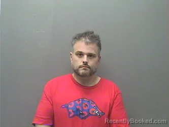 Mugshot of Brandon Chase Kopp booked in Garland County, Arkansas on July 27, 2026