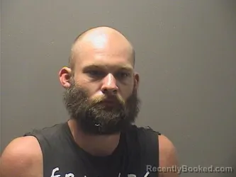 Mugshot of Christopher Austin Knebel booked in Garland County, Arkansas on August 22, 2026