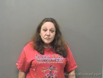 Mugshot of Kelley Marie Kennedy booked in Garland County, Arkansas on October 9, 2026