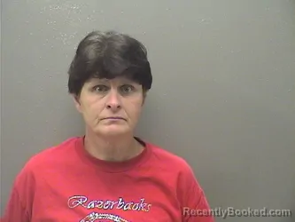 Mugshot of Maria Rexanne Lumbert booked in Garland County, Arkansas on August 18, 2026