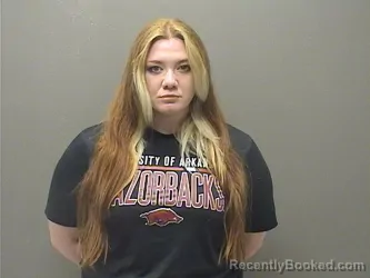 Mugshot of MADISON PAIGELEIGH MROSS booked in Garland County, Arkansas on July 14, 2026