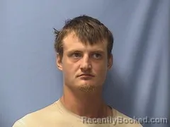 Mugshot of Dalton Sanders booked in Logan County, Arkansas on August 29, 2026