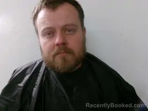 Mugshot of Dustin Honeycutt booked in Searcy County, Arkansas on March 28, 2026