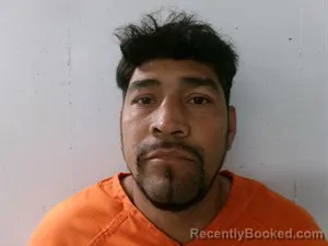 Mugshot of Osmar Evelio Lopez-Mendez booked in Searcy County, Arkansas on July 12, 2026