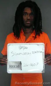 Mugshot of ZYMYRION LEVON SIMMONS