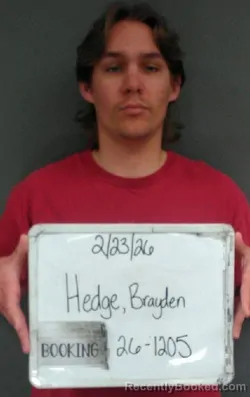 Mugshot of Brayden Dwayne Hedge