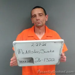 Mugshot of Justin Edward McAllister