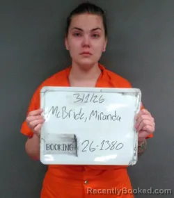 Mugshot of Miranda Jean McBride