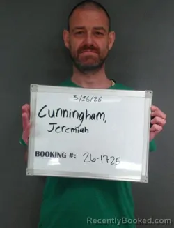 Mugshot of Jeremiah James Cunningham