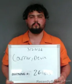 Mugshot of Devin Luke Carrier