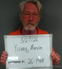 Mugshot of MARVIN DWAYNE YOUNG booked in Sebastian County, Arkansas on March 27, 2026