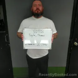 Mugshot of Thomas Wesley Taylor booked in Sebastian County, Arkansas on March 27, 2026