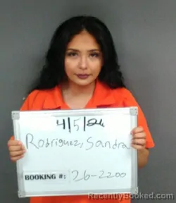 Mugshot of Sandra Rodriguez booked in Sebastian County, Arkansas on April 5, 2026