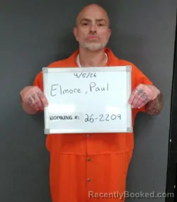 Mugshot of Paul Bryan Elmore booked in Sebastian County, Arkansas on April 5, 2026